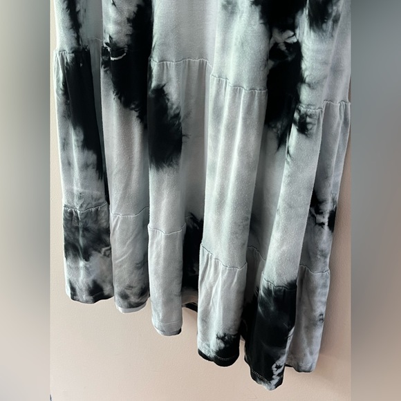 Women's Beach Break Grey & Black Tie Dye  Smoked Maxi Dress - Picture 4 of 11